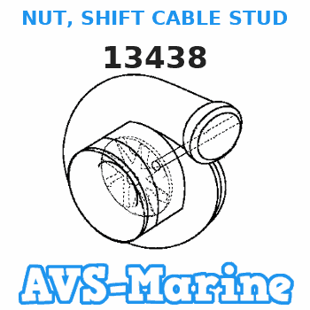 13438 NUT, SHIFT CABLE STUD Mercruiser 
