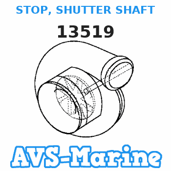 13519 STOP, SHUTTER SHAFT Mercruiser 