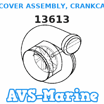 13613 COVER ASSEMBLY, CRANKCASE FRONT (R.H. ROTATION) Mercruiser 