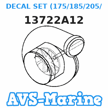 13722A12 DECAL SET (175/185/205/200/230/260) Mercruiser 