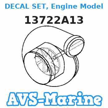 13722A13 DECAL SET, Engine Model (3.7L/3.7L-LX/4.3L/4.3L-LX/5.0L/5.0L-LX/5.7L) Mercruiser 