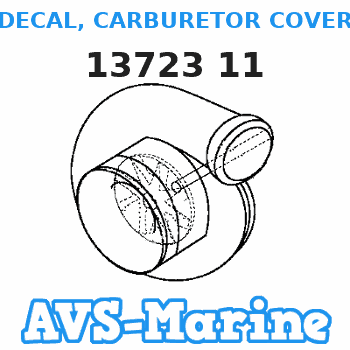 13723 11 DECAL, CARBURETOR COVER (230 APLHA ONE) Mercruiser 