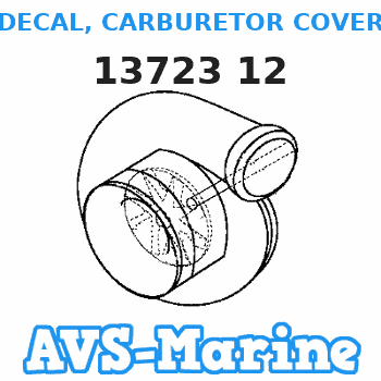 13723 12 DECAL, CARBURETOR COVER (260 APLHA ONE) Mercruiser 