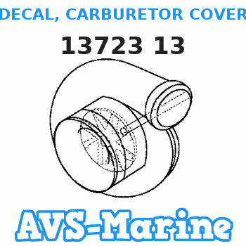 13723 13 DECAL, CARBURETOR COVER Mercruiser 