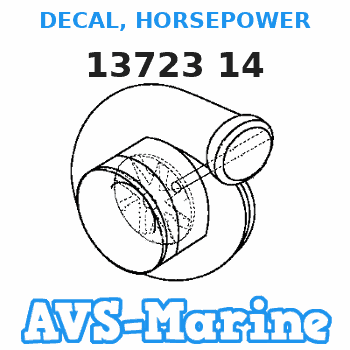13723 14 DECAL, HORSEPOWER Mercruiser 