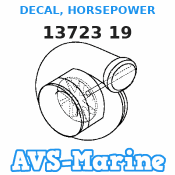 13723 19 DECAL, HORSEPOWER Mercruiser 