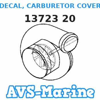 13723 20 DECAL, CARBURETOR COVER (175 ALPHA ONE) Mercruiser 