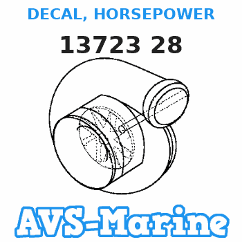 13723 28 DECAL, HORSEPOWER Mercruiser 