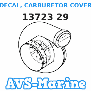13723 29 DECAL, CARBURETOR COVER (4.3L) Mercruiser 