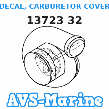 13723 32 DECAL, CARBURETOR COVER (4.3L/LX) Mercruiser 