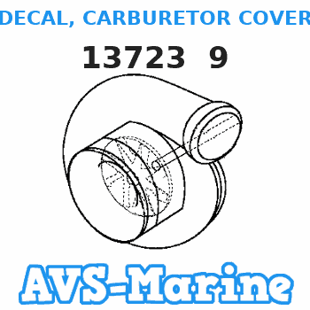 13723 9 DECAL, CARBURETOR COVER (200 ALPHA ONE) Mercruiser 