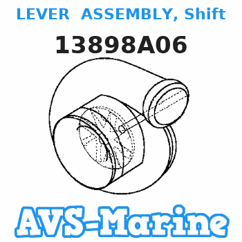 13898A06 LEVER ASSEMBLY, Shift Mercruiser 