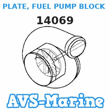14069 PLATE, FUEL PUMP BLOCK OFF Mercruiser 