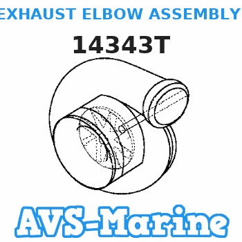 14343T EXHAUST ELBOW ASSEMBLY (STARBOARD) Mercruiser 