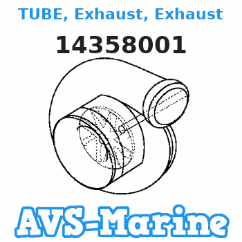 14358001 TUBE, Exhaust, Exhaust Mercruiser 