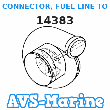 14383 CONNECTOR, FUEL LINE TO FUEL PUMP Mercruiser 