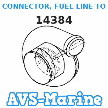 14384 CONNECTOR, FUEL LINE TO FUEL PUMP Mercruiser 