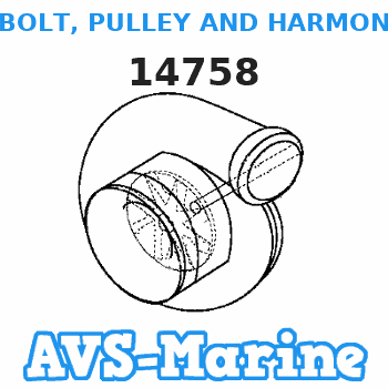 14758 BOLT, PULLEY AND HARMONIC BALANCER Mercruiser 
