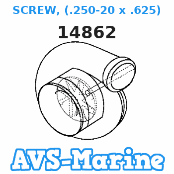14862 SCREW, (.250-20 x .625) Mercruiser 