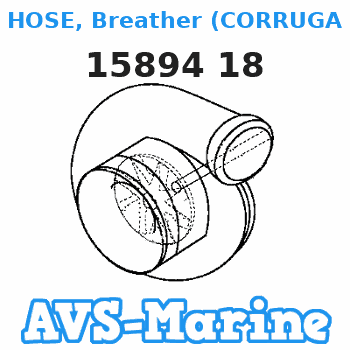 15894 18 HOSE, Breather (CORRUGATED) Mercruiser 