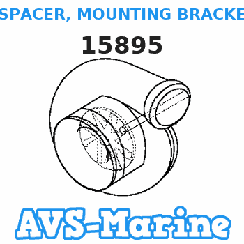 15895 SPACER, MOUNTING BRACKET STUD Mercruiser 