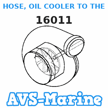 16011 HOSE, OIL COOLER TO THERMOSTAT HOUSING Mercruiser 