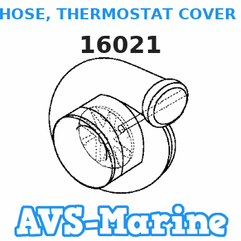 16021 HOSE, THERMOSTAT COVER TO EXHAUST MANIFOLD (PORT) Mercruiser 