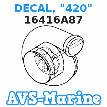 16416A87 DECAL, "420" Mercruiser 