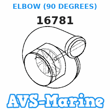 16781 ELBOW (90 DEGREES) Mercruiser 