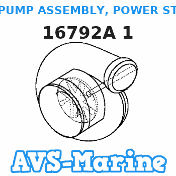 16792A 1 PUMP ASSEMBLY, POWER STEERING Mercruiser 