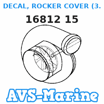 16812 15 DECAL, ROCKER COVER (3.7L/LX) Mercruiser 