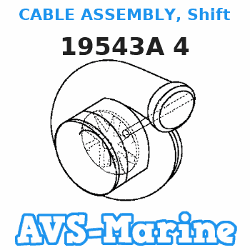 19543A 4 CABLE ASSEMBLY, Shift Mercruiser 