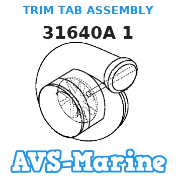31640A 1 TRIM TAB ASSEMBLY Mercruiser 