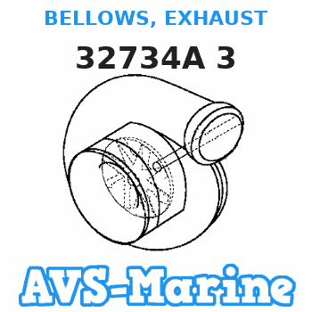 32734A 3 BELLOWS, EXHAUST Mercruiser 