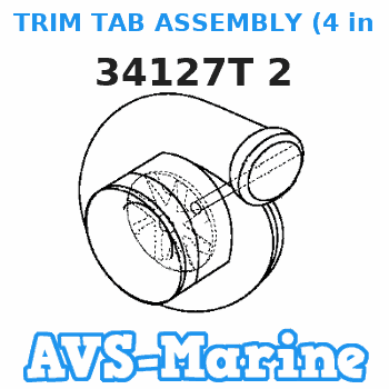 34127T 2 TRIM TAB ASSEMBLY (4 inch) Mercruiser 