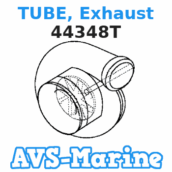 44348T TUBE, Exhaust Mercruiser 