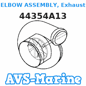 44354A13 ELBOW ASSEMBLY, Exhaust Mercruiser 