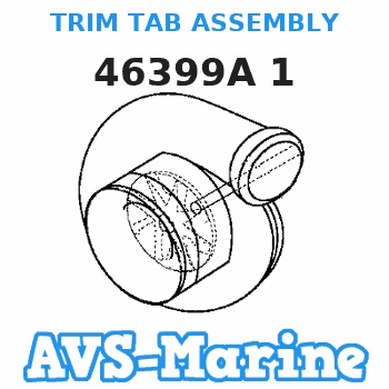 46399A 1 TRIM TAB ASSEMBLY Mercruiser 