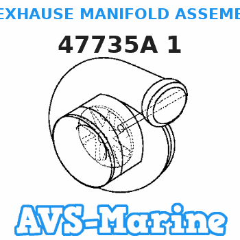 47735A 1 EXHAUSE MANIFOLD ASSEMBLY (PORT) Mercruiser 