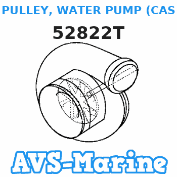 52822T PULLEY, WATER PUMP (CAST) Mercruiser 