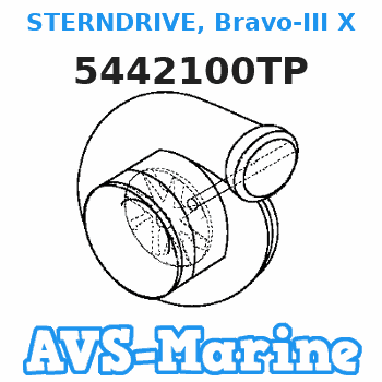 5442100TP STERNDRIVE, Bravo-III X (1.36:1 Ratio) Mercruiser 