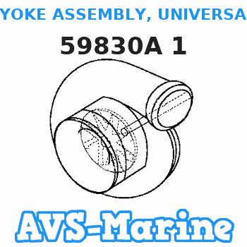 59830A 1 YOKE ASSEMBLY, UNIVERSAL JOINT - COUPLING END Mercruiser 