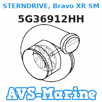 5G36912HH STERNDRIVE, Bravo XR SM (1.35:1 Ratio) (Short - Integrated Transom System) Mercruiser 