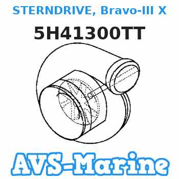 5H41300TT STERNDRIVE, Bravo-III XR Gas (1.65:1) Dual Water Pick-Up Mercruiser 