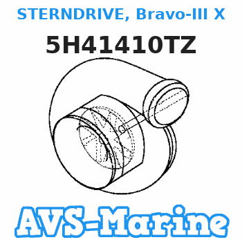 5H41410TZ STERNDRIVE, Bravo-III XR Integrated (1.81:1 Ratio) Dual Water Pick-Up Mercruiser 