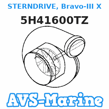 5H41600TZ STERNDRIVE, Bravo-III XR Gas (2.00:1 Ratio) Dual Water Pick-Up Mercruiser 