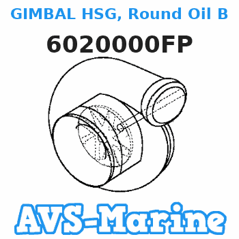 6020000FP GIMBAL HSG, Round Oil Bottle With Trim Senders Mercruiser 