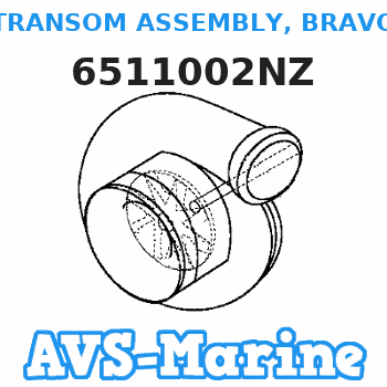 6511002NZ TRANSOM ASSEMBLY, BRAVO, High Performance Mercruiser 