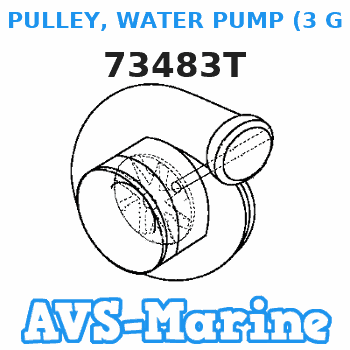 73483T PULLEY, WATER PUMP (3 GROOVE)(W/POWER STEERING) Mercruiser 