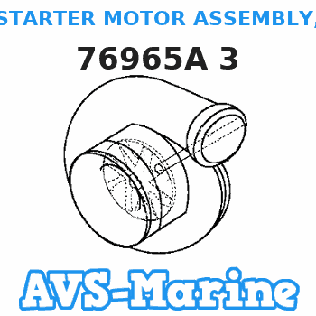76965A 3 STARTER MOTOR ASSEMBLY, COMPLETE Mercruiser 